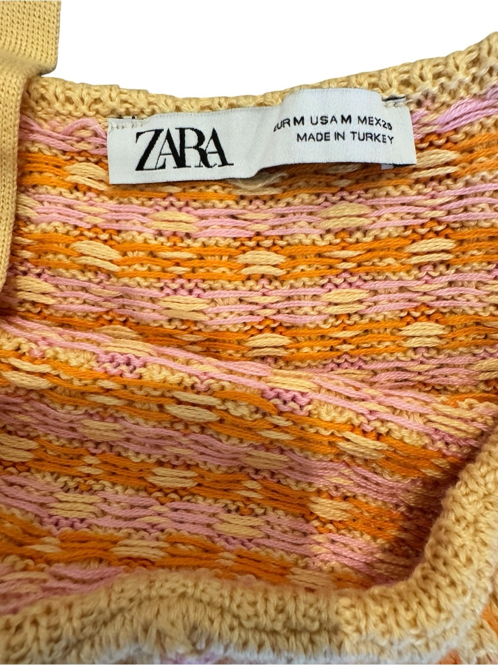 Zara Knit Ruffle Crop Top - Picture 2 of 4